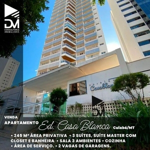 Apartamento para venda possui 245 metros quadrados com 3 quartos em Popular - Cuiabá - MT