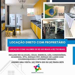 Flat para aluguel possui mobilia e água, energia e internet incluso no Setor Coimbra - Goi