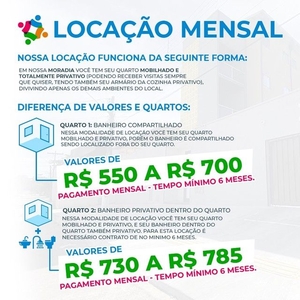 Locação de quartos mobiliados