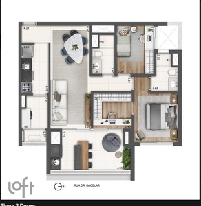 Apartamento à venda em Bosque da Saúde com 70 m², 2 quartos, 1 suíte, 1 vaga