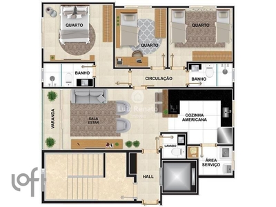 Apartamento à venda em Caiçara-Adelaide com 85 m², 3 quartos, 1 suíte, 2 vagas