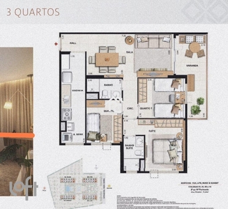 Apartamento à venda em Jacarepaguá com 77 m², 3 quartos, 1 suíte, 1 vaga