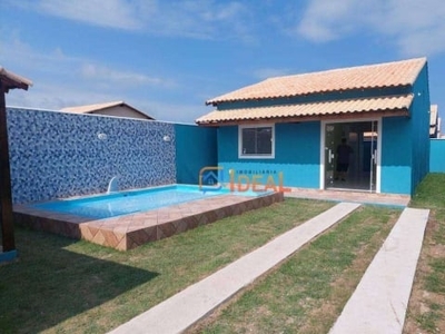 Casa com 2 dormitórios à venda, 80 m² por r$ 160.000,00 - bairro nova califórnia - cabo frio/rj