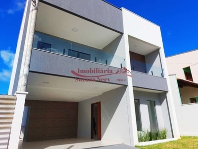 Casa duplex em condomínio com 4 suítes em nova parnamirim - parnamirim