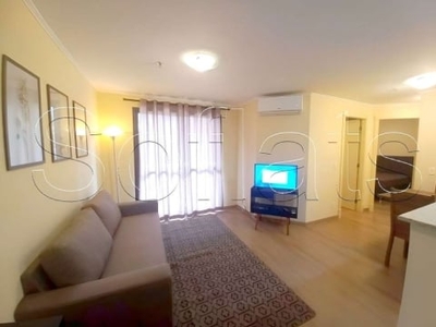 Flat no quality alvorada, com 43m², 2 dormitórios e 1 vaga para locação na vila olímpia.