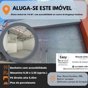 Galpão em Centro, Bragança Paulista/SP de 118m² para locação R$ 6.000,00/mes