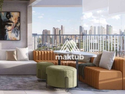 Studio com 1 dormitório à venda, 30 m² por r$ 319.130,99 - jardim - santo andré/sp