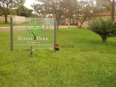Terreno a venda em condomínio royal park, em ribeirão preto/sp i imobiliária em ribeirão preto i brioni imóveis