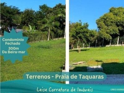 Terreno praia de taquaras em condomínio fechado, balneário camboriú