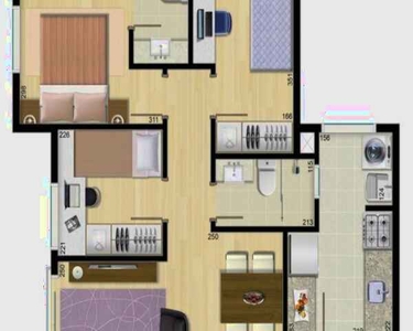 Apartamento novo 3 dormitórios sendo 1 suíte João Bettega Home Club 1 vaga no subsolo Divi