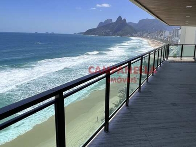 Apartamento alto padrão, frontal, moderno, varandão Praia de Ipanema