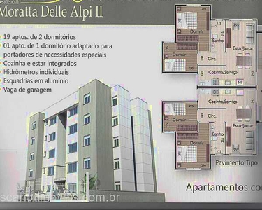 Apartamento com 2 Dormitorio(s) localizado(a) no bairro Universitário em Caxias do Sul