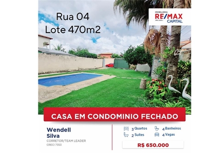 Casa em Setor Habitacional Vicente Pires (Taguatinga), Brasília/DF de 150m² 3 quartos à venda por R$ 649.000,00