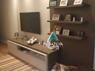 Cobertura com 3 dormitórios à venda, 166 m² por R$ 610.000,08 - Campestre - Santo André/SP