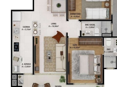 Apartamento com 2 dormitórios à venda, 70 m² por r$ 585.000,00 - são joão - itajaí/sc