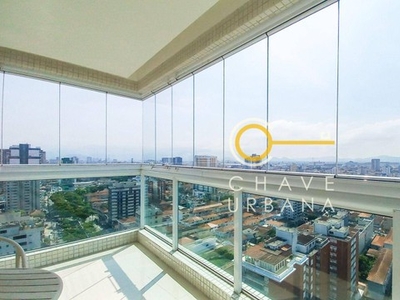 Apartamento com 3 suítes 178 m² - aluguel por R$ 18.000/mês - Gonzaga - Santos/SP