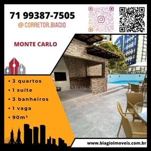 Apartamento para venda com 90 metros quadrados com 3 quartos em Pituba - Salvador - BA