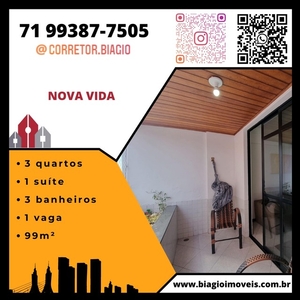 Apartamento para venda possui 99 metros quadrados com 3 quartos em Cabula - Salvador - BA
