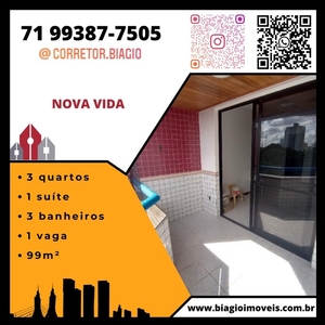 Apartamento para venda possui 99 metros quadrados com 3 quartos em Cabula - Salvador - BA