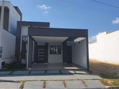 Casa de condomínio térrea á venda de 112m² com 03 dormitórios, jardim park real - indaiatuba.