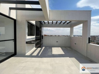 Cobertura com 4 quartos sendo 02 com suítes à venda, 160 m² por r$ 1.359.000 - planalto - belo horizonte/mg