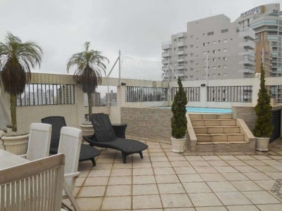 Cobertura duplex com 4 dormitórios, churrasqueira, piscina, 3 vagas, à venda, 274 m² por r$ 1.390.000 - boqueirão - santos/sp