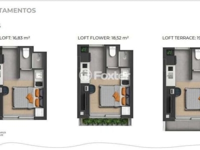 Loft com 1 quarto à venda na rua almirante tamandaré, floresta, porto alegre, 16 m2 por r$ 259.900