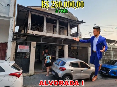 Alvorada I, Casa Duplex com 4 quartos sendo 2 suítes sendo 1 com hidro, 2 vagas,