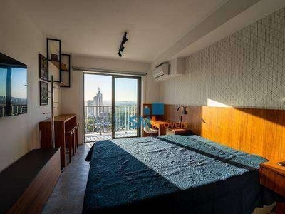 Studio com 1 dormitório para alugar, 28 m² por r$ 4.346,00/mês - pinheiros - são paulo/sp