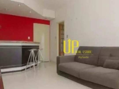 Apartamento com 1 dormitório para alugar, 68 m² por R$ 4.253/mês - Alphaville Industrial