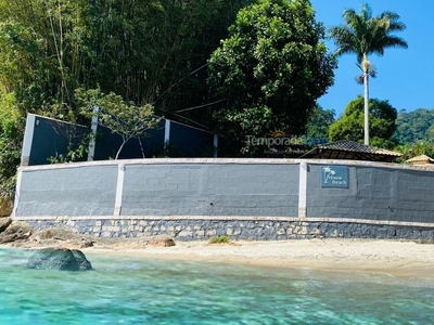 Casa com piscina pé na areia na ilha de Itacuruça para 15 pessoas