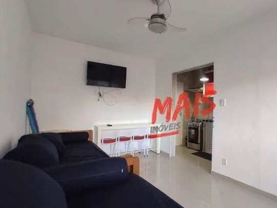 Kitnet mobiliado, 1 quarto para 2 ambientes para alugar, 30 m² - Aparecida - Santos/SP