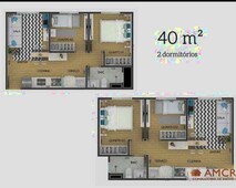 Apartamento com 2 dormitórios à venda, 40 m² por R$ 164.000,00 - Vila Progresso (Zona Lest