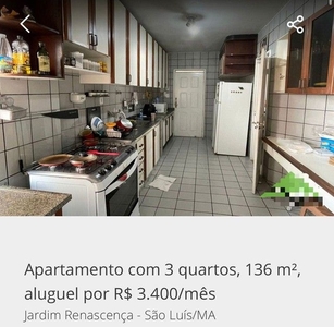 Alugo ap mobiliado no renascença 2/ 3 quartos/ 3 banheiros/ 2 vagas/ elevador