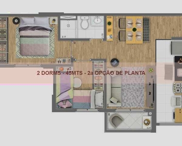 Venda de Apartamentos em Empreendimento no Morumbi, com apartamentos de 45mts, 2 dormitóri