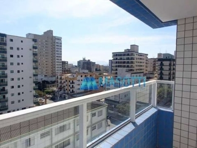 Apartamento novo à venda, 1 dormitório, vista livre, 400m da praia e 1 vaga de garagem - vila guilhermina - praia grande/sp