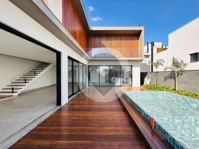 Casa em condomínio fechado com 4 quartos à venda na rua das palmas, 1, alphaville dom pedro 3, campinas, 360 m2 por r$ 3.750.000