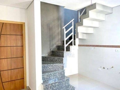 Cobertura com 2 dormitórios à venda, 72 m² por r$ 430.000,00 - bangu - santo andré/sp
