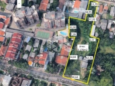Terreno em condomínio fechado à venda na rua landel de moura, 1595, tristeza, porto alegre, 3176 m2 por r$ 2.500.000