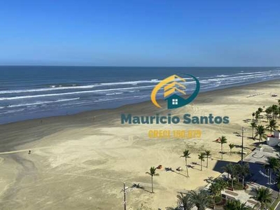 Apartamento em Praia Grande, bairro Guilhermina, frente ao mar com 3 dormitórios sendo 1 s