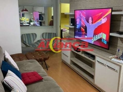 Apartamento mobiliado com 2 dormitórios - 55m² - macedo - guarulhos - sp