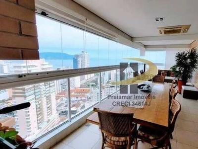 Apartamento com 3 dormitórios para alugar, 134 m² por R$ 12.000,01/mês - Gonzaga - Santos