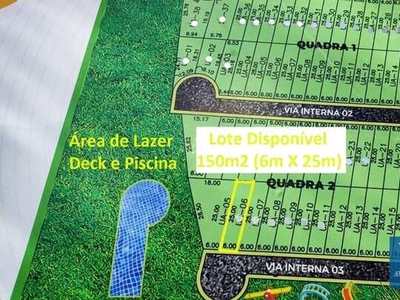 Apenas 32 mil. Repasse Lote em Condomínio Fechado, Terreno Pronto Para Construir a Prox. a