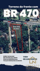 Terreno em João Paulo II, Indaial/SC de 8500m² à venda por R$ 3.598.000,00