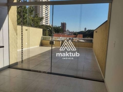 Cobertura com 2 dormitórios à venda, 95 m² por r$ 585.000,00 - jardim - santo andré/sp