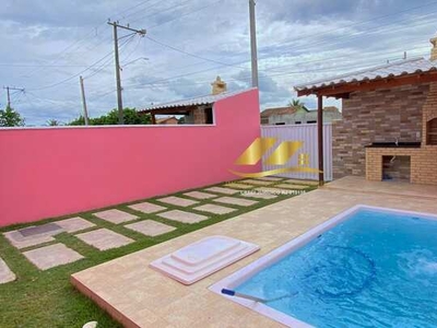 Excelente casa de 2 quartos, piscina e área gourmet em Unamar, Tamoios - Cabo Frio - RJ