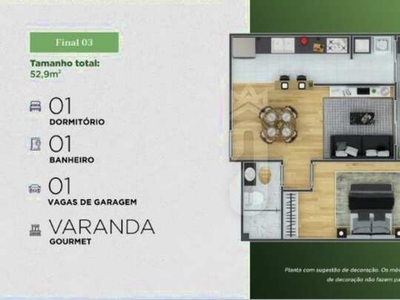 FRENTE MAR 1 DORMITÓRIO COM LAZER COMPLETO - 52,09 M² R$ 357.000,00 - MARACANÃ - PRAIA GRA