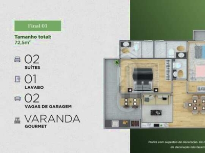 VISTA MAR - 2 DORMITÓRIOS COM SUÍTES LAZER COMPLETO 72 M² R$ 517.000,00 - MARACANÃ - PRAIA