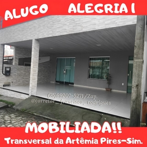 Alugo-Condomínio Alegria 1-100% Mobiliada-Rua. Transversal da Artêmia Pires-Sim.