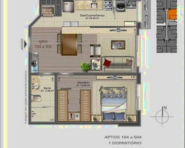 Apartamento à venda, 1 quarto, 1 vaga, Centro - Carlos Barbosa/RS